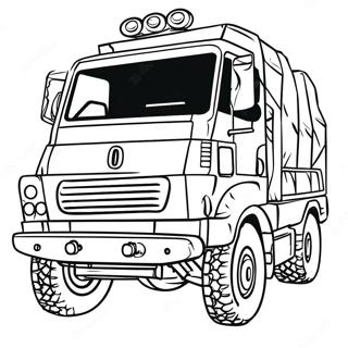 Camouflage Army Truck Coloring Page 113347-49405