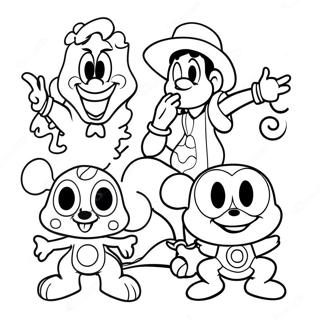 Psychedelic Disney Characters Coloring Page 113371-49421