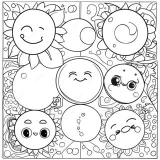 Moon Phases Coloring Page 113396-49439