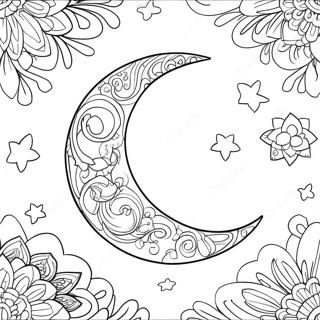 Crescent Moon Coloring Page 113397-49442