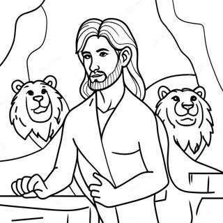 Daniel In The Lions Den Coloring Page 113575-49577