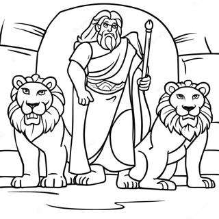 Daniel In The Lions Den Coloring Page 113575-49578