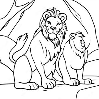 Daniel In The Lions Den Coloring Page 113575-49579