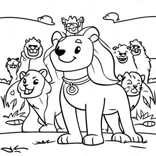 Brave Daniel Surrounded By Lions Coloring Page 113576-49582