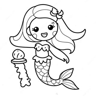 Christmas Mermaid Coloring Pages