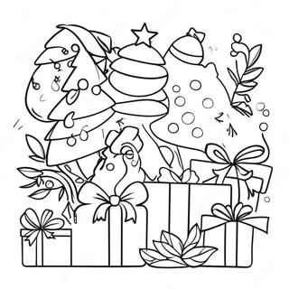 Preppy Christmas Coloring Page 113808-49760