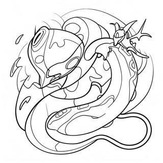 Mega Rayquaza Battling Legendary Pokemon Coloring Page 113940-49869