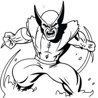 Wolverine Fierce Attack Coloring Page 113990-49903