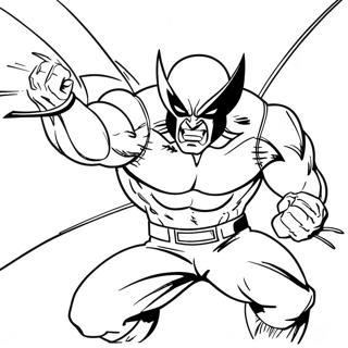 Wolverine Fierce Attack Coloring Page 113990-49904