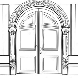 Colorful Wooden Door Coloring Page 114092-49981