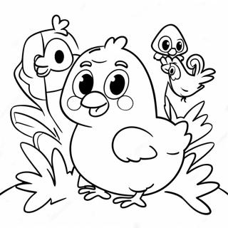 Fun Chicka Chicka Boom Boom Characters Coloring Page 114144-50026