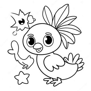 Fun Chicka Chicka Boom Boom Characters Coloring Page 114144-50027
