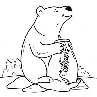 Coca Cola Polar Bear Coloring Page 114170 50045