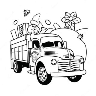 Coca Cola Christmas Truck Coloring Page 114171-50049