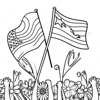 Vibrant Hispanic Heritage Flags Coloring Page 114194-50064