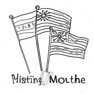 Colorful Hispanic Heritage Month Flags Coloring Page 114195-50065