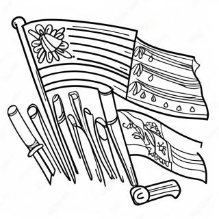 Colorful Hispanic Heritage Month Flags Coloring Page 114195-50066