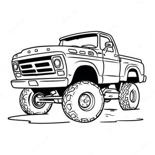 Jacked Up Ford Truck Coloring Pages