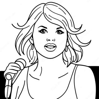 Taylor Swift Singing On Stage Coloring Page 114299 50151