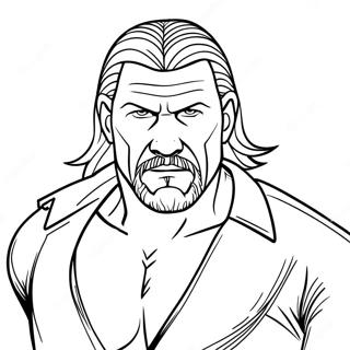 Triple H In The Ring Coloring Page 114453 50273