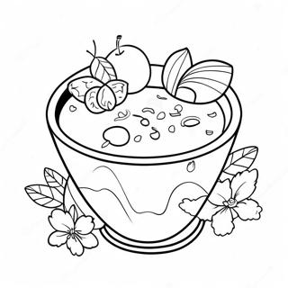 Colorful Smoothie Bowl Coloring Page 114477-50285