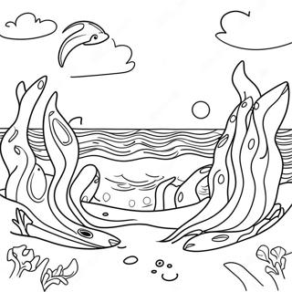 Realistic Ocean Scene Coloring Page 114501-50298