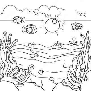 Realistic Ocean Scene Coloring Page 114501-50299