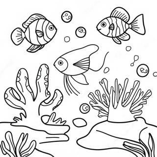 Vibrant Coral Reef Coloring Page 114502-50302