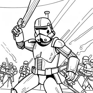 Epic Arc Trooper Battle Coloring Page 114528-50322