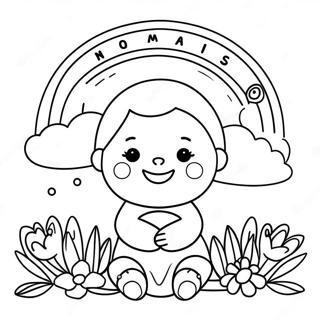 Cute Happy Mothers Day Nana Coloring Page 114554-50343