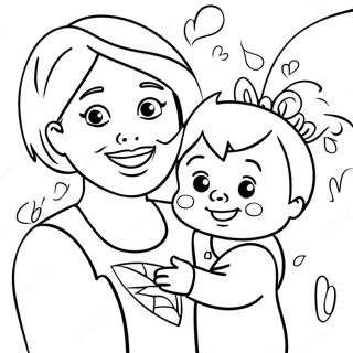 Joyful Happy Mothers Day Nana Coloring Page 114556-50350