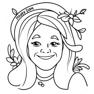 Joyful Happy Mothers Day Nana Coloring Page 114556-50351
