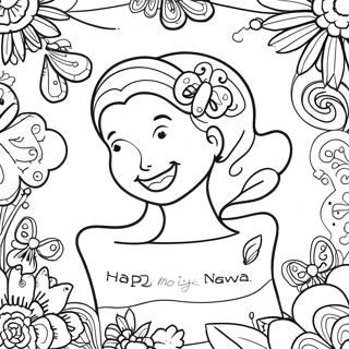 Whimsical Happy Mothers Day Nana Coloring Page 114557-50354