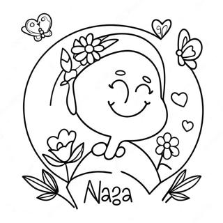 Whimsical Happy Mothers Day Nana Coloring Page 114557-50355