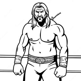 Triple H In The Ring Coloring Page 114661-50433