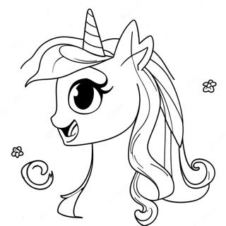 Princess Celestia With Sparkling Mane Coloring Page 114735-50481