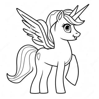 Princess Celestia With Sparkling Mane Coloring Page 114735-50482