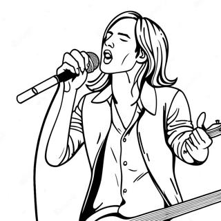 Lead Singer Rock Band Coloring Page 114816-50553