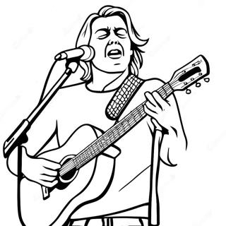 Lead Singer Rock Band Coloring Page 114816-50556