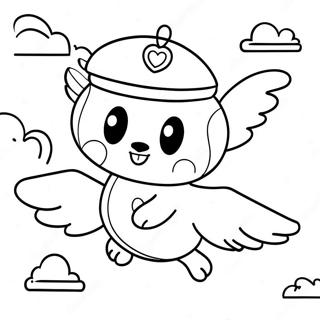 Cappy Flying Through The Sky Coloring Page 114865-50581