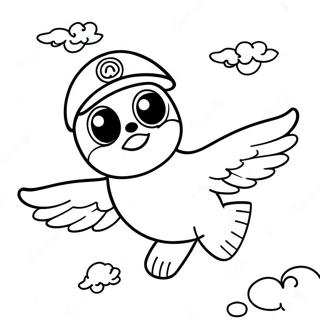 Cappy Flying Through The Sky Coloring Page 114865-50584