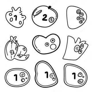 Numbers For Toddlers Coloring Pages