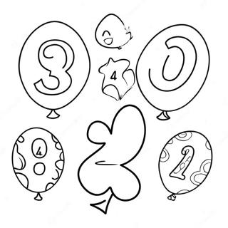Colorful Balloon Numbers Coloring Page 114918-50625