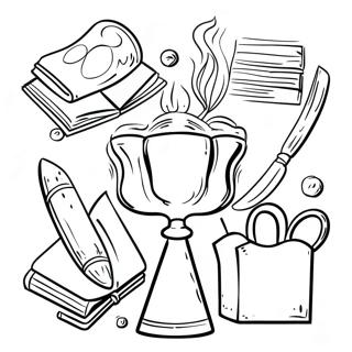 Traditional Yom Kippur Symbols Coloring Page 115020-50702