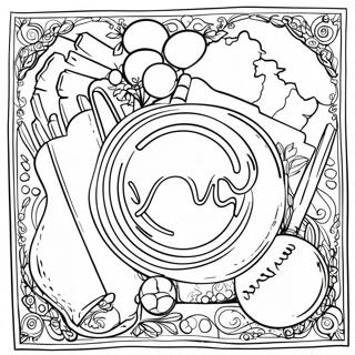 Traditional Yom Kippur Symbols Coloring Page 115020-50703