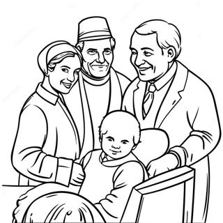 Yom Kippur Family Gathering Coloring Page 115023 50715