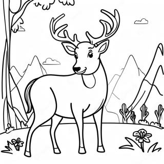 Buck Coloring Page 115095-50758