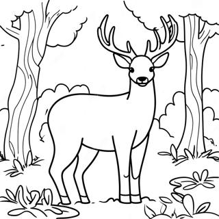 Realistic Buck In Autumn Coloring Page 115099 50774