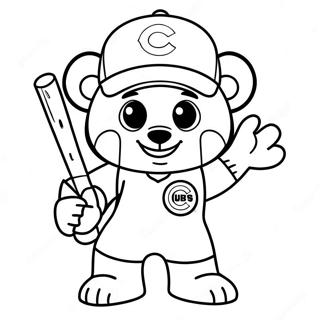 Cute Chicago Cubs Mascot Coloring Page 115226-50863