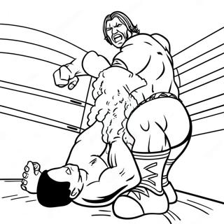 Intense Wwe Wrestler Showdown Coloring Page 115252-50881